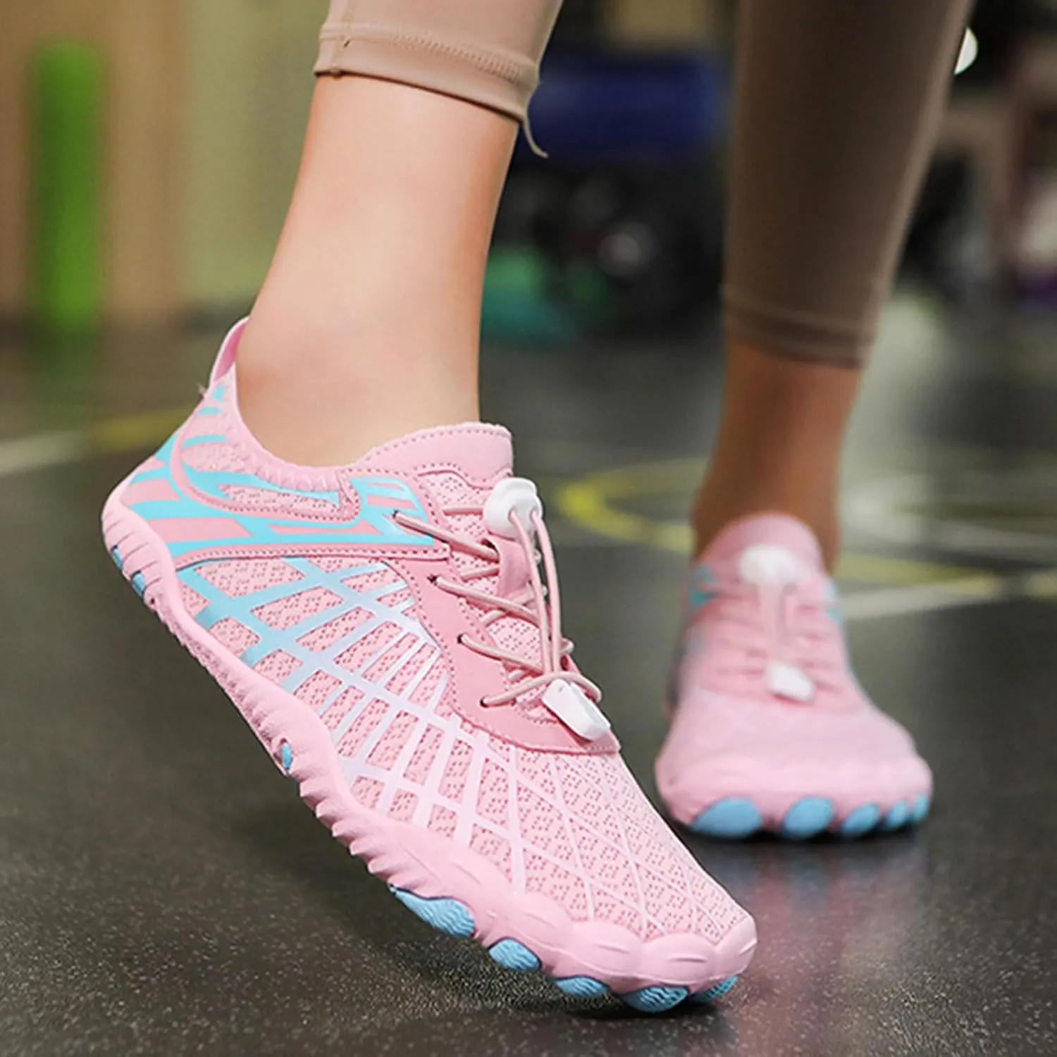 Hiking Barefoot Shoes for Women Men,Pro-Healthy&Non-Slip Water Shoes Footwear, Wide Toe Waterproof Trail Running Footwear,Beach Pool Aqua Swimming Sur Fitness Barefoot Wear Unisex
