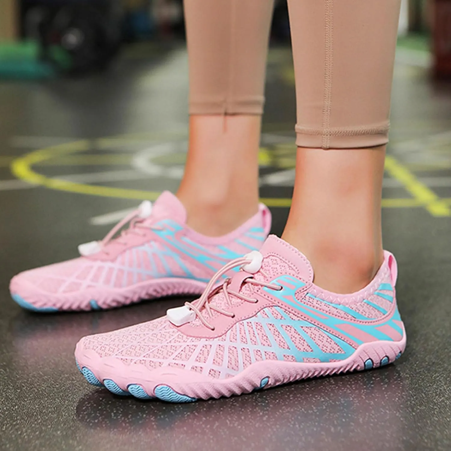 Hiking Barefoot Shoes for Women Men,Pro-Healthy&Non-Slip Water Shoes Footwear, Wide Toe Waterproof Trail Running Footwear,Beach Pool Aqua Swimming Sur Fitness Barefoot Wear Unisex