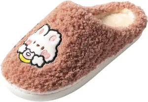 House Slippers for Women Memory Foam Fuzzy Slippers Cute Furry Fleece Warm Plush Slip on House Shoes Indoor Outdoor