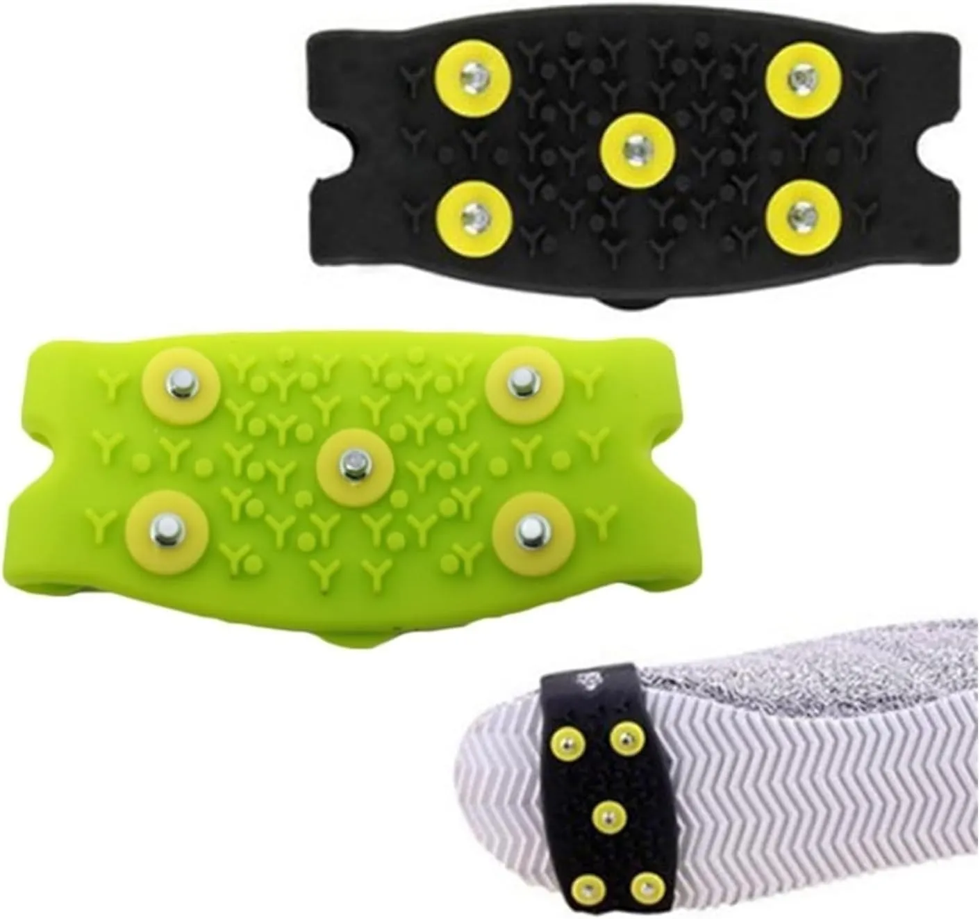 Ice Snow Grips Ice Cleats 1 Pair 5Stud Snow Claw Climbing Anti Slip Spikes Grips Cleats Shoes Cover for Women Men Boots Cover