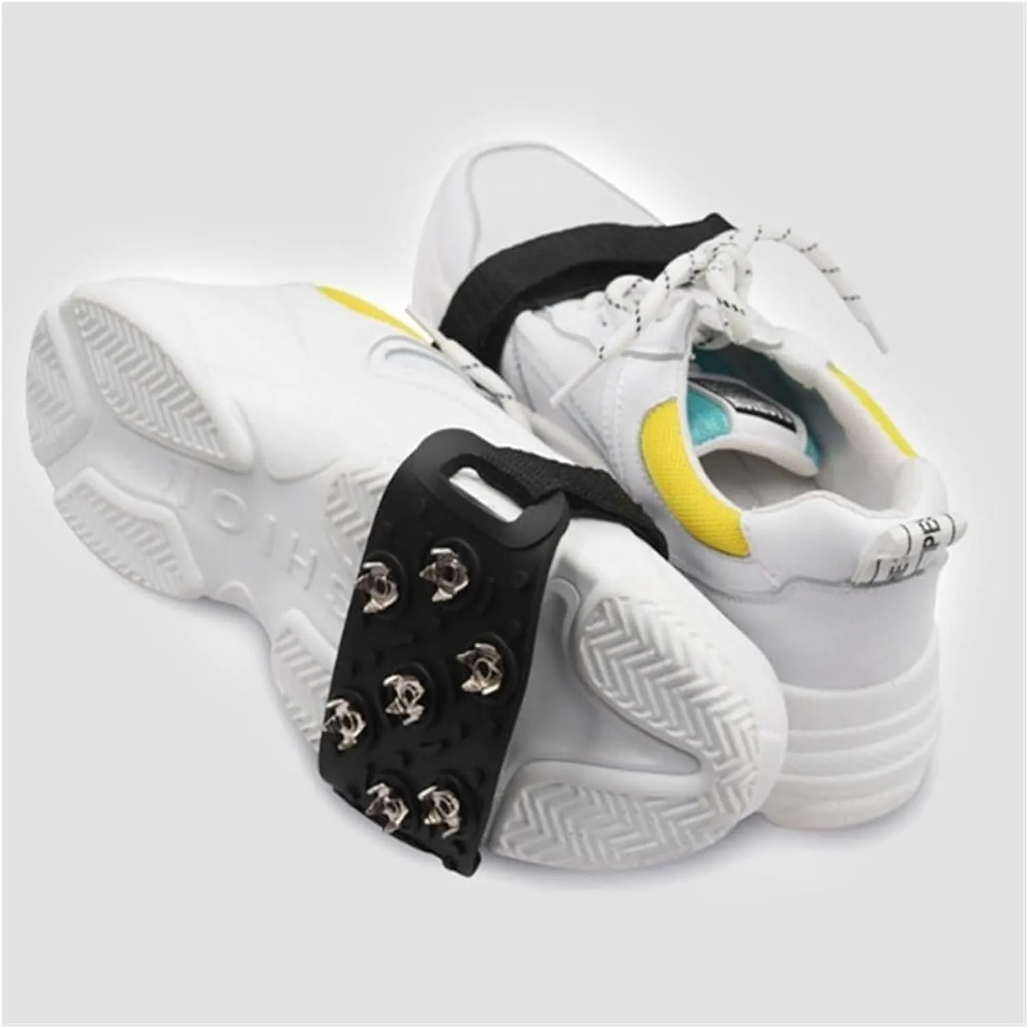 Ice Snow Grips Ice Cleats 7 Tooth Alloy Antiice On Shoes Winter Snow Hiking Anti Slip Unisex Silicone Shoe Spikes