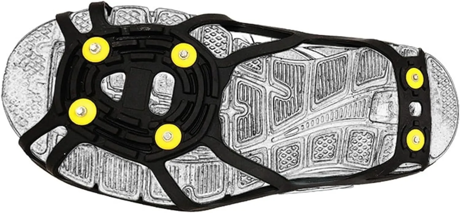 Ice Snow Grips Ice Cleats SixTooth Crampons Ice Drifts Snow and Ice Crampons Snow Hiking Anti Slip Crampons Outdoor Climbing Spikes On Shoes Shoe Spikes