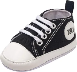 Infant Baby Girl Boy Canvas Shoes Soft Sole Shoes Ankle Sneaker Toddler Shoes First Indoor Outdoor Shoes