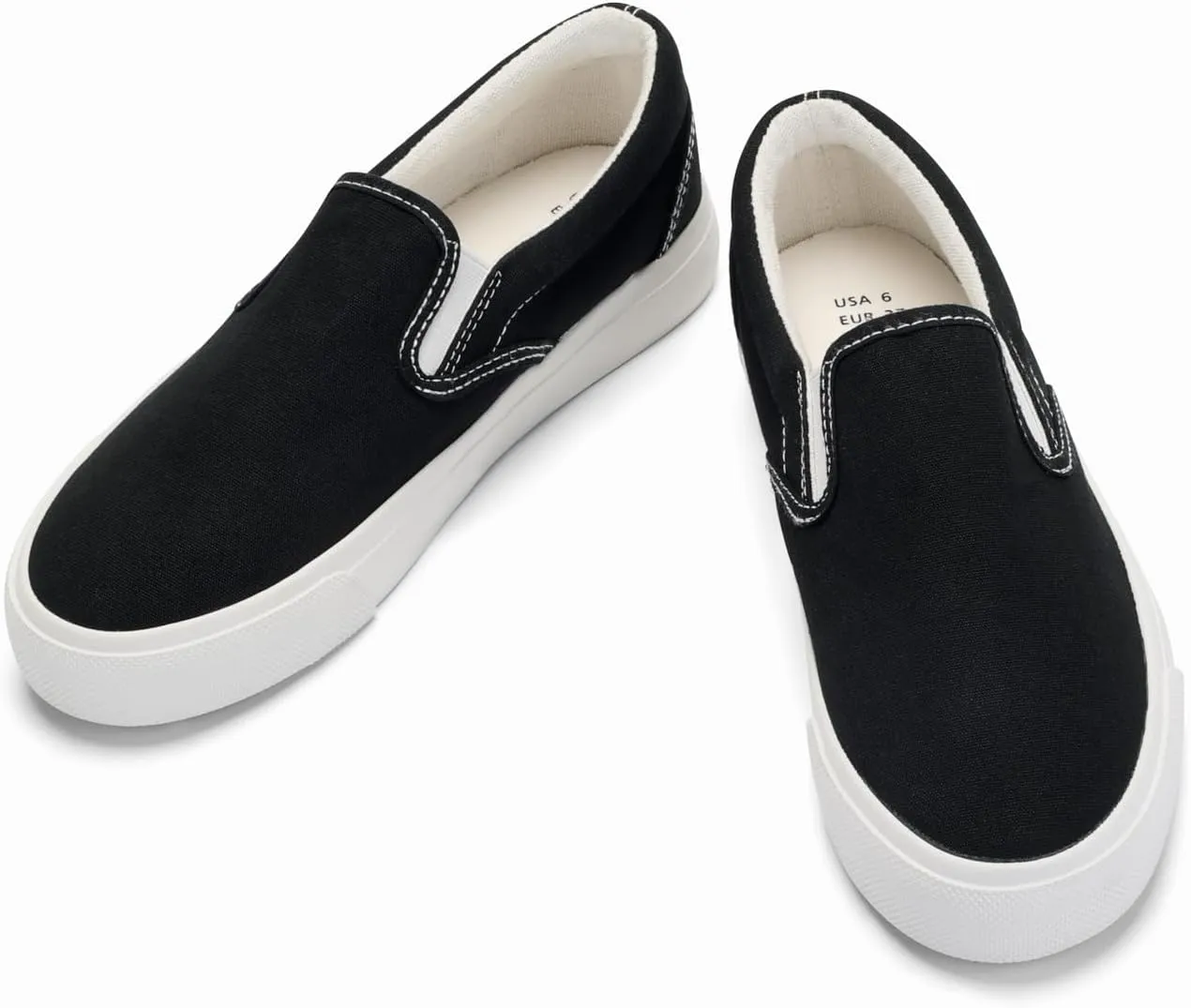 JUDIS Womens Slip on Canvas Shoes Classic Sneakers Loafers Shoes Casual Fashion Shoes