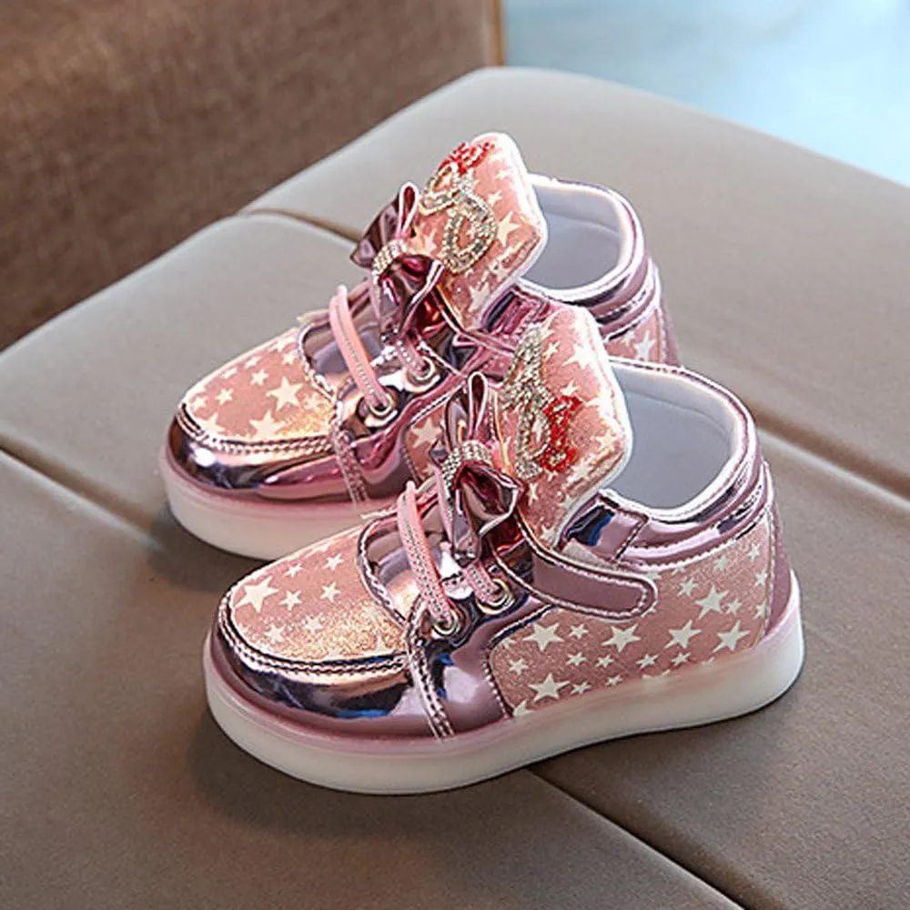 Kids LED Light Up Shoes,WUAI Little Girls Boys Flashing Sneakers Cute Breathable Luminous Walking Shoes