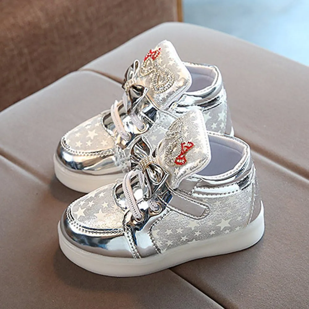 Kids LED Light Up Shoes,WUAI Little Girls Boys Flashing Sneakers Cute Breathable Luminous Walking Shoes