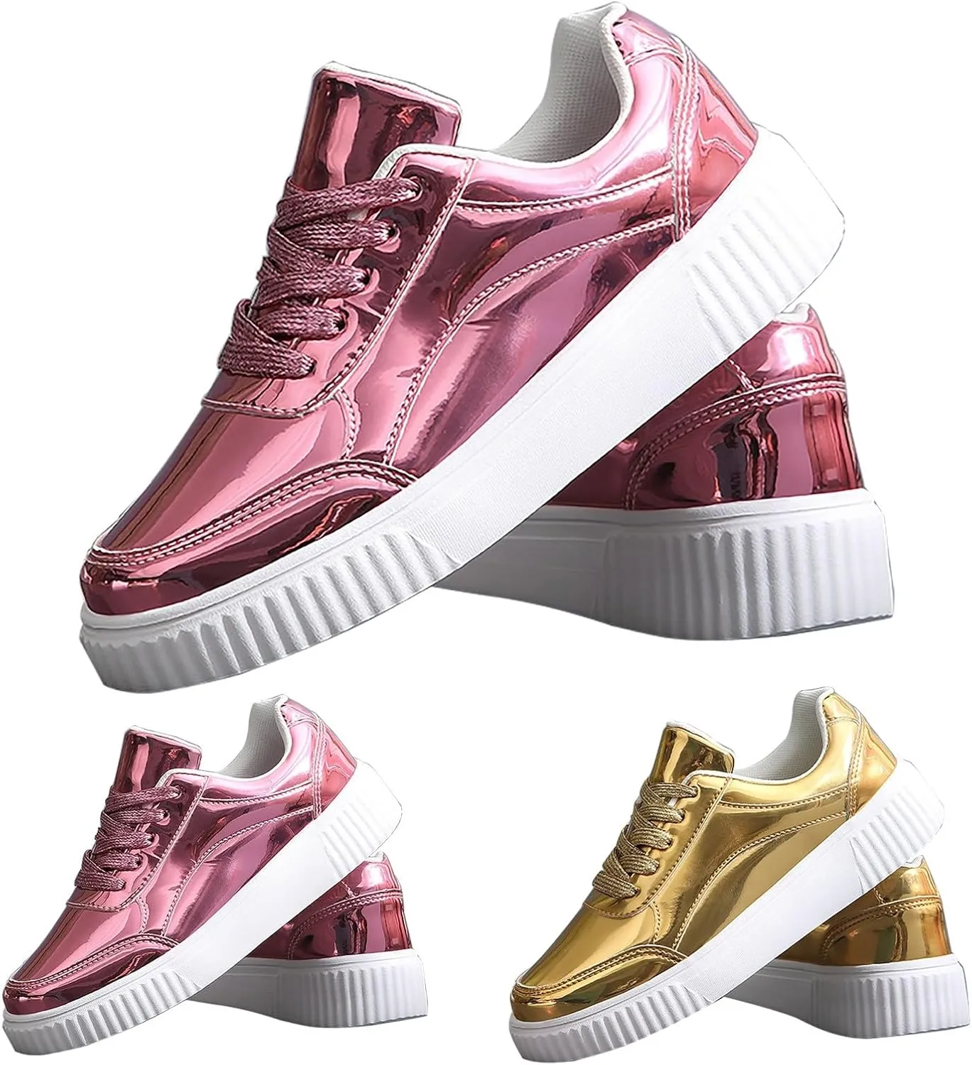 Light Womens Running Shoes Fashion Breathable Lace up Casual Summer Comfortable Outdoor Flat Bottom Walking Running Sneakers for Ladies