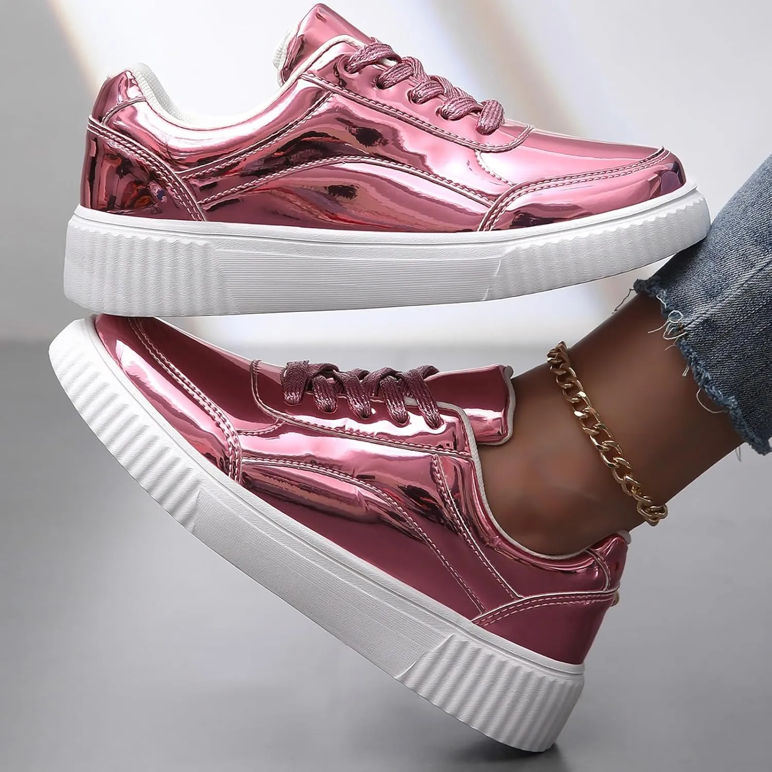 Light Womens Running Shoes Fashion Breathable Lace up Casual Summer Comfortable Outdoor Flat Bottom Walking Running Sneakers for Ladies