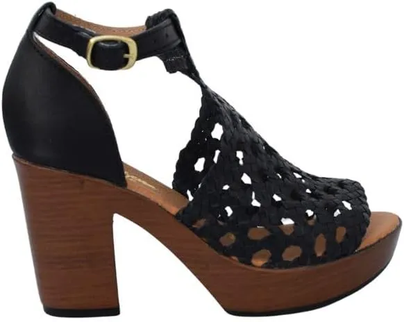 Macarena Collection Women's Flatform Wedge Casual Sandal Handmade Woven Leather Block Heel Sandals for Women - Mexican Artisan Crafted Style 4350
