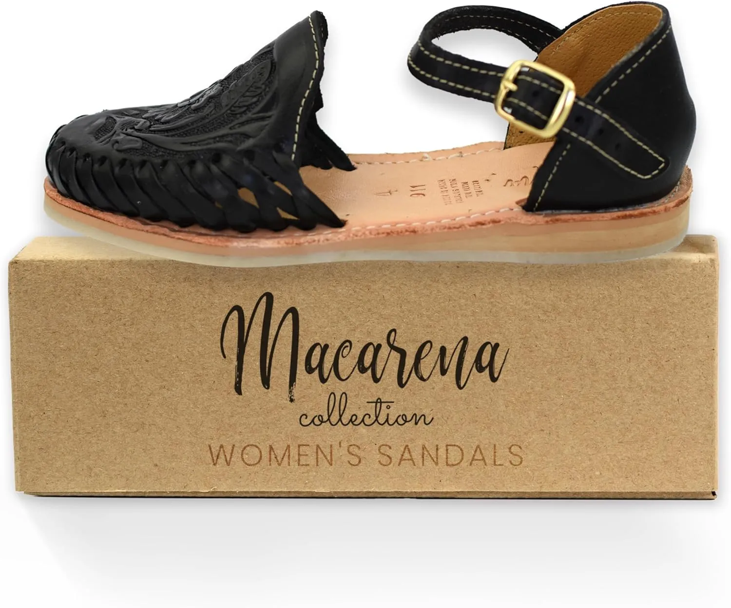 Macarena Collection Womens Shoes Leather Sandals Ankle for Women | Huarache Handmade Mexican Sandals Women | Comfortable & Stylish Womens Sandals 911