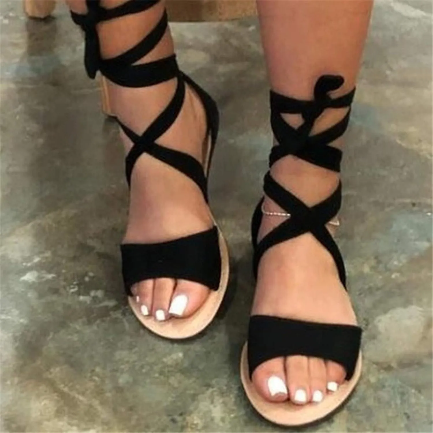 Masbird Sandals for Women Casual Summer,Women's Sandals Bohemian Beach Sandals Gladiator Sandals Retro Back Zip Flat Shoes
