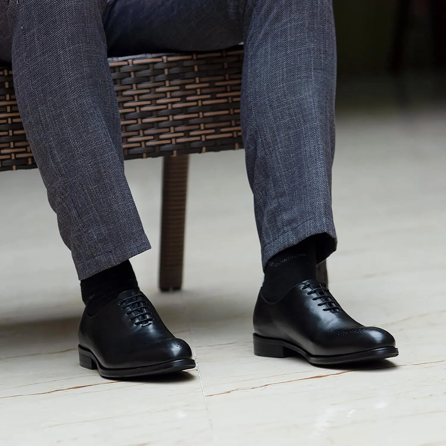 Men Leather Lace Up Derbys Classic Work Oxfords Office Formal Wedding Dress Formal Shoes Breathable,Black-46