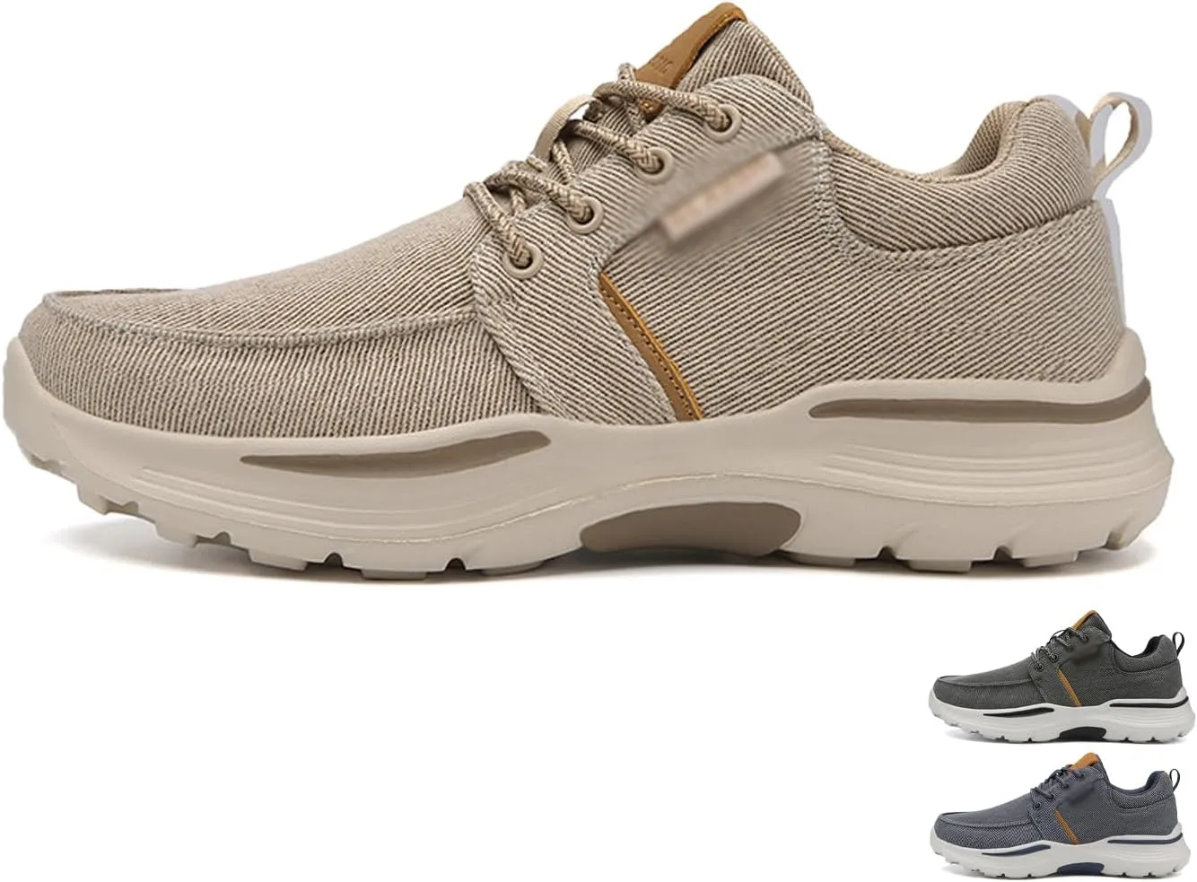 Men's Breathable Canvas Sport Shoe,Casual Men Loafers Comfortable Light Outdoor Sneakers Platform Non Slip Vulcanized Shoes