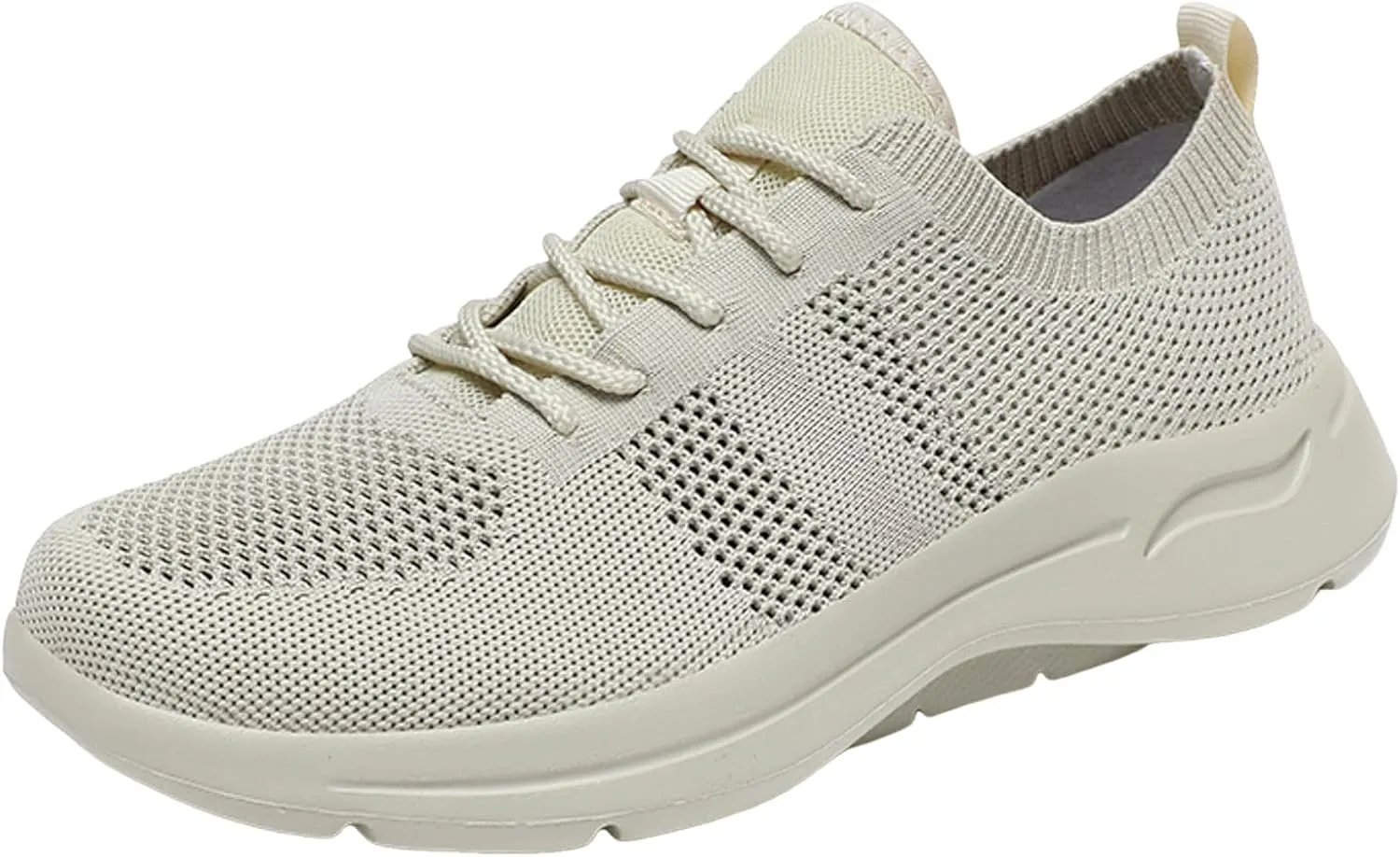 Men's Breathable Stretch Workout Shoes Lace Up Comfortable Light-Weight Shoe Athletic Fashion Sneakers for Men