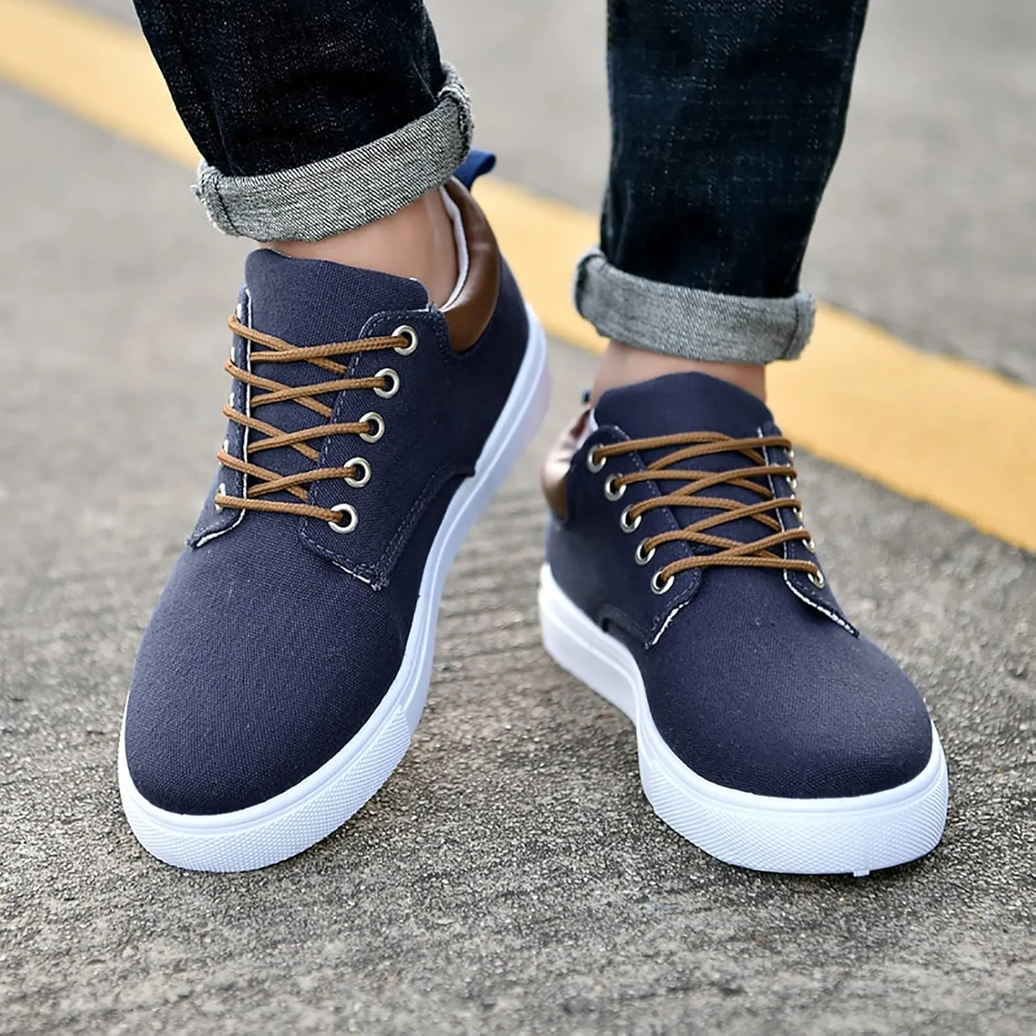 Men's Casual Dress Sneakers Men's Sneakers Brown Dress Shoes for Men Comfortable & Lightweight Women Loafers Shoes for Work High Top Sneakers for Women