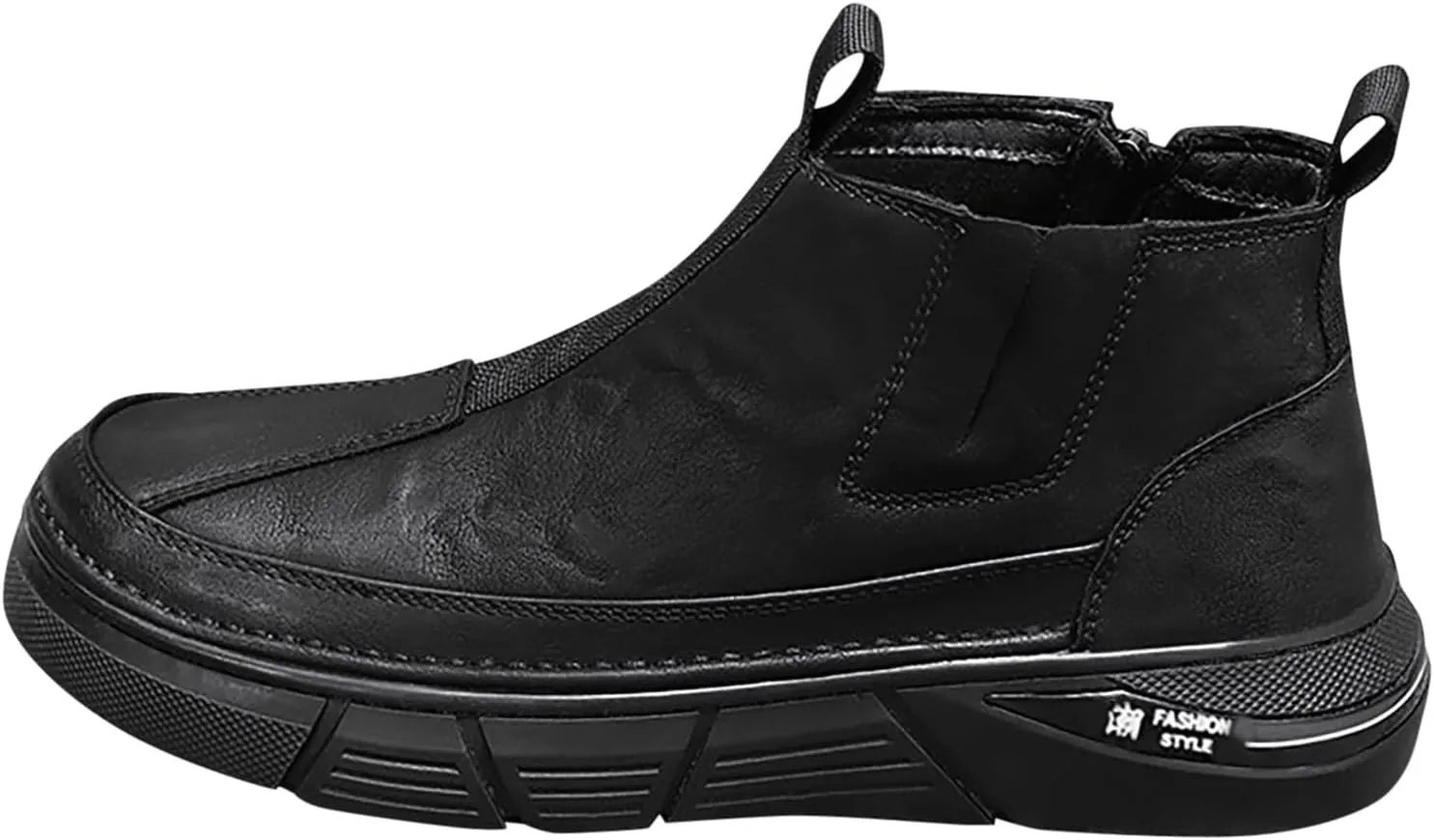 Mens Casual Leather Shoes Men Water Proof Non Slip Breathable Comfortable Side Zipper Leisure Sport Ankle Boots