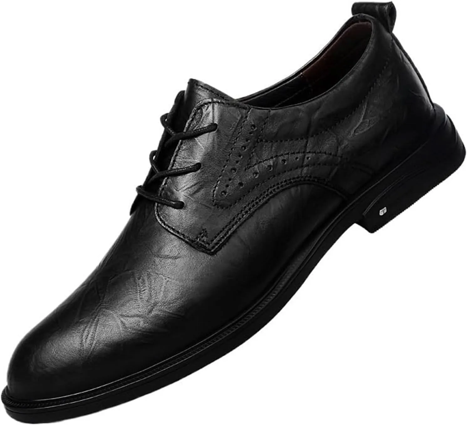 Mens Classic Formal Oxford Leather Shoes Tuxedo Wedding Business Dress Shoes Pointed Toe Brogue Wedding Business Formal Comfortable Elegant