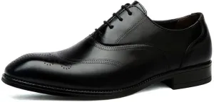 Mens Classic Formal Oxford Patent Leather Tuxedo Wedding Business Dress Shoes Genuine Leather Pointed Toe Slip On Elegant Comfortable Stylish Formal