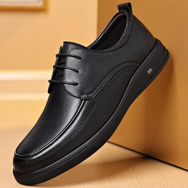 Men's Classic Lace-up Formal Oxfords Fashion Casual Classic Pointed-Toe Formal Shoes for Wedding Evening Uniform Party Office Dress Shoes