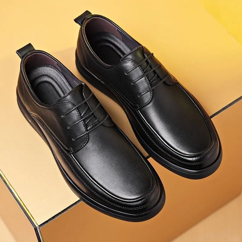 Men's Classic Lace-up Formal Oxfords Fashion Casual Classic Pointed-Toe Formal Shoes for Wedding Evening Uniform Party Office Dress Shoes