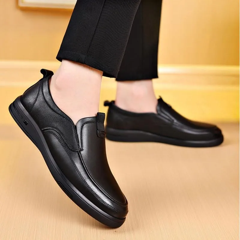 Men's Classic Lace-up Formal Oxfords Fashion Casual Classic Pointed-Toe Formal Shoes for Wedding Evening Uniform Party Office Dress Shoes