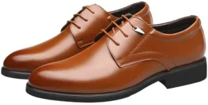 Men's Classic Lace-up Formal Oxfords Men's Business Casual Patent Leather Formal Derby Slip On