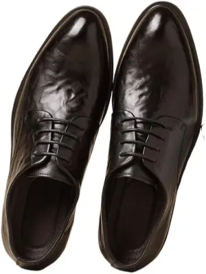 Men's Classic Lace-up Formal Oxfords Slip On Pointed Toe Classic Formal Business Shoes Mens Genuine Leather Dress Shoes
