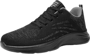 Men's Comfortable Stretch Workout Shoes Lace Up Comfortable Light-Weight Shoe Breathable Diabetic Shoes for Men