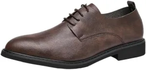 Men's Dress Oxford Shoes, Leather Formal Shoes, Breathable Lace-Up Oxfords for Wedding, Business & Work, Modern Comfortable Formal Footwear