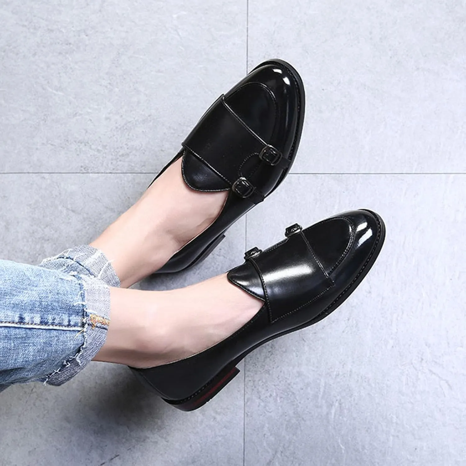 Men's Dress Shoes for Men Formal Oxford Tuxedo Dress Shoes PU Leather Modern Formal Business Derby Shoes