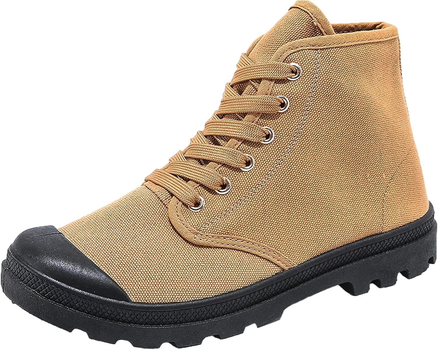 Men's Fashion Ankle High/Mid Calf Desert Boots Lace-Up Outdoor Canvas Shoes