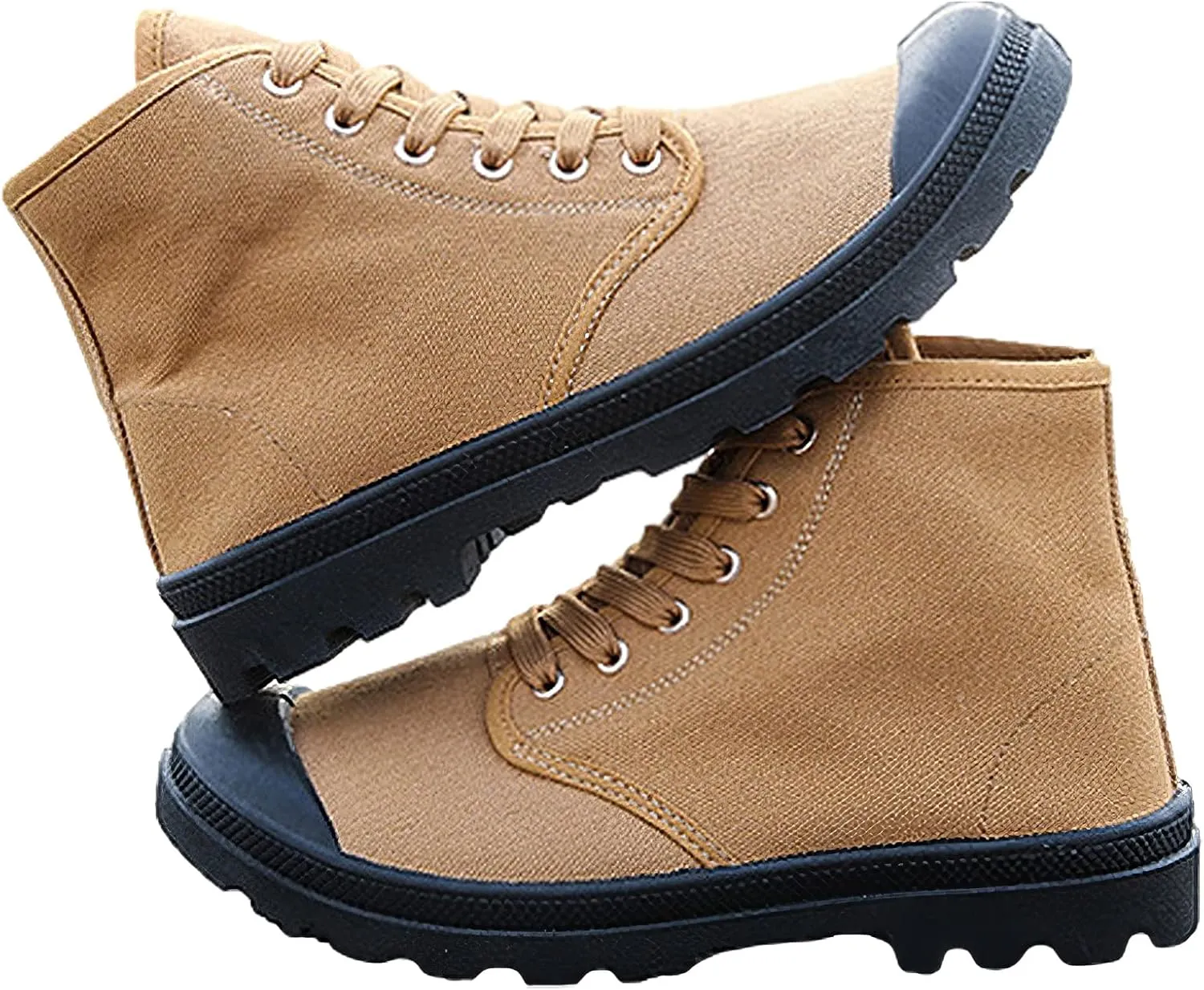 Men's Fashion Ankle High/Mid Calf Desert Boots Lace-Up Outdoor Canvas Shoes