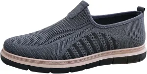 Mens Flat Sneakers Solid Color Casual Breathable Soft Slip-on Walking Running Shoes Comfortable Tennis Shoes Non Slip Summer Spring Mens Sneakers