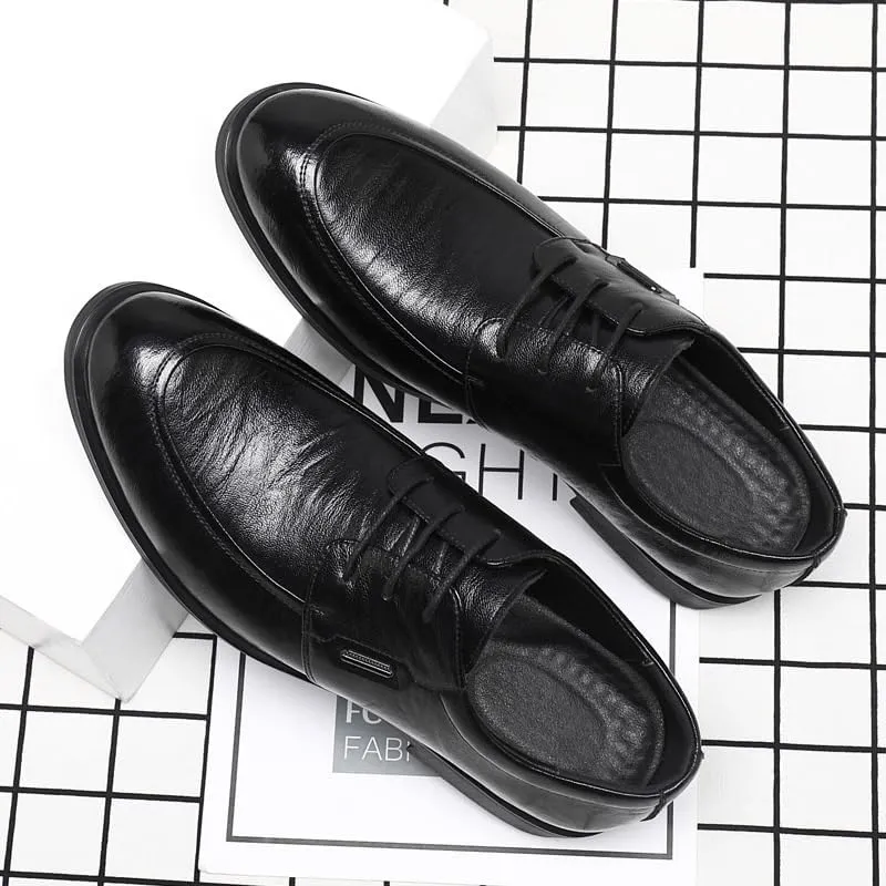 Men's Formal Business Oxford Shoes Business Casual Derby Shoe Lace-Up Anti-Slip Formal Duty Work Shoes