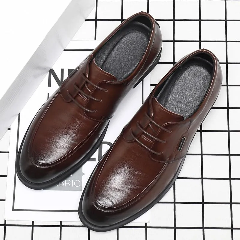 Men's Formal Business Oxford Shoes Business Casual Derby Shoe Lace-Up Anti-Slip Formal Duty Work Shoes