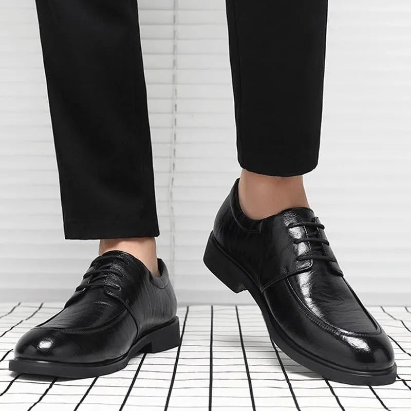 Men's Formal Business Oxford Shoes Business Casual Derby Shoe Lace-Up Anti-Slip Formal Duty Work Shoes