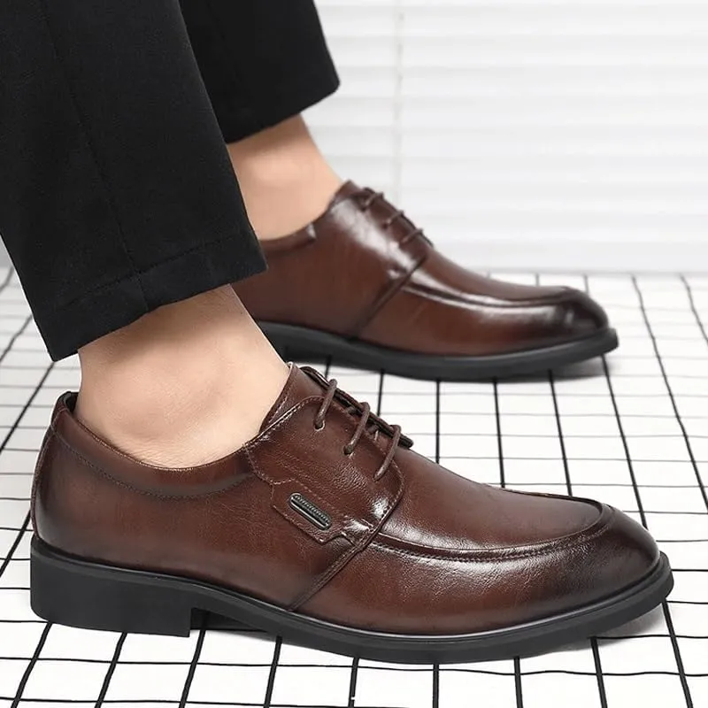 Men's Formal Business Oxford Shoes Business Casual Derby Shoe Lace-Up Anti-Slip Formal Duty Work Shoes