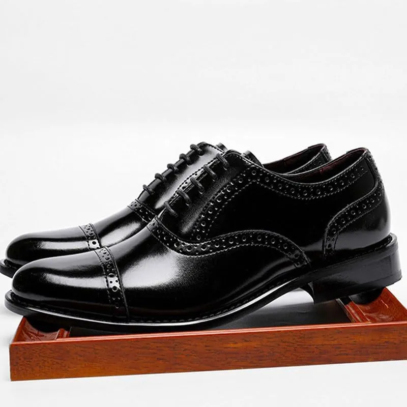 Men's Genuine Leather Derby Fashion Formal Tuxedo Walking Shoes