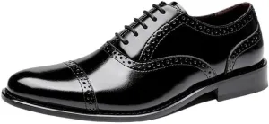 Men's Genuine Leather Derby Fashion Formal Tuxedo Walking Shoes