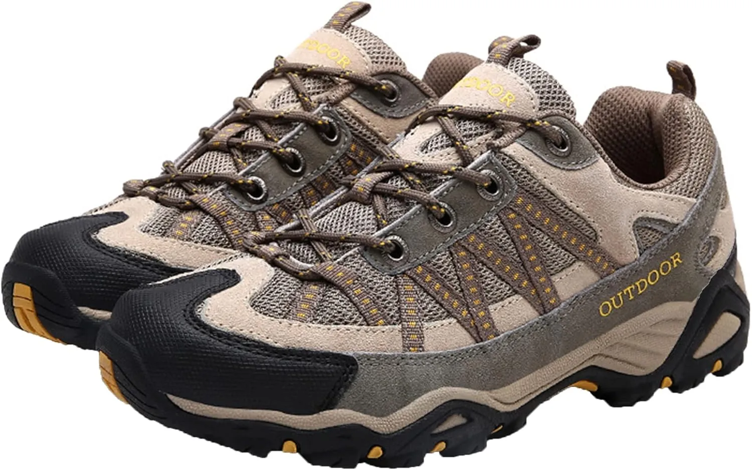 Mens Hiking Shoes Outdoor Walking Travel Sneakers Anti-Slip Low Top Soft Bottom Trail Running Trainers