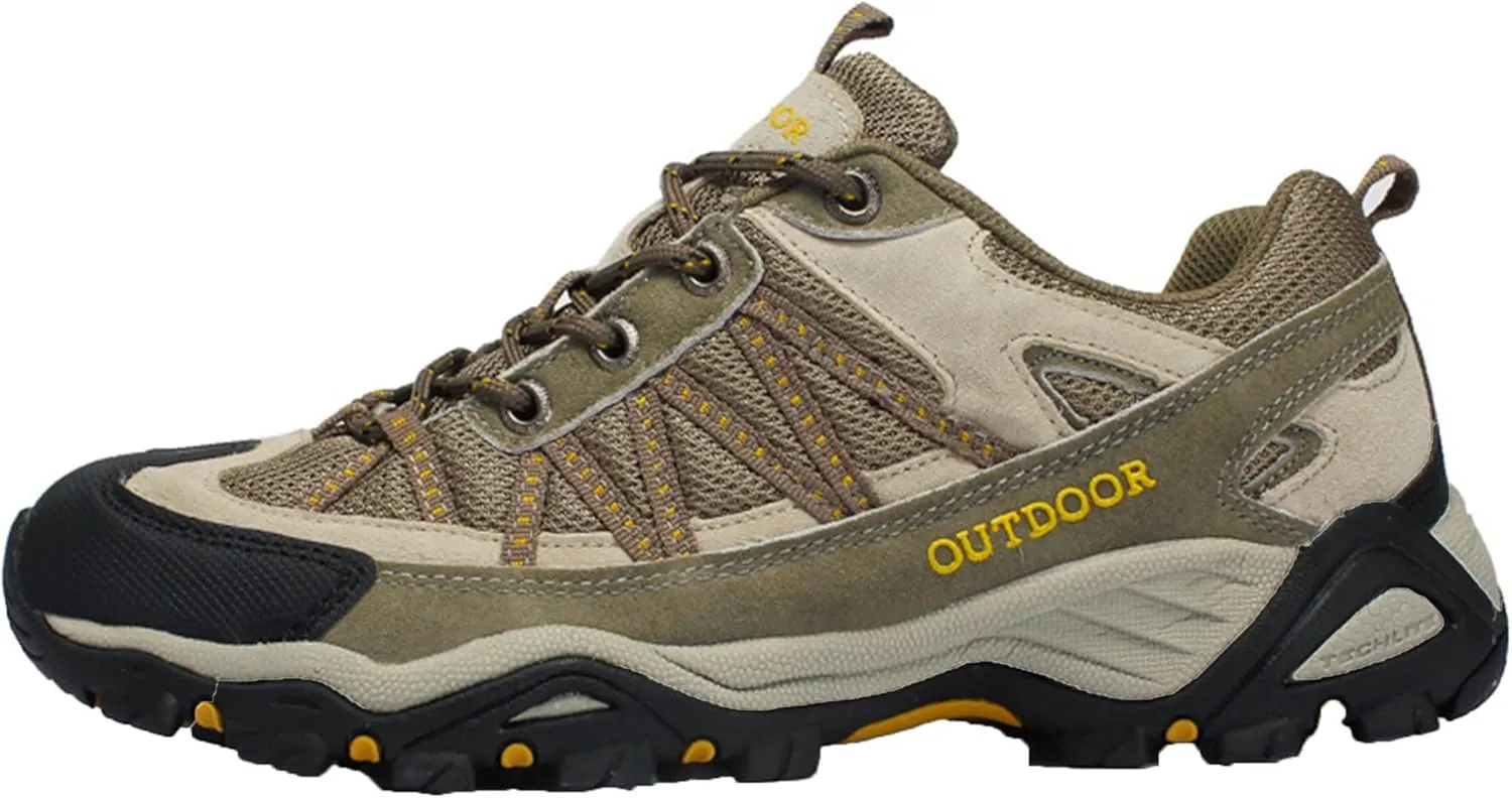 Mens Hiking Shoes Outdoor Walking Travel Sneakers Anti-Slip Low Top Soft Bottom Trail Running Trainers