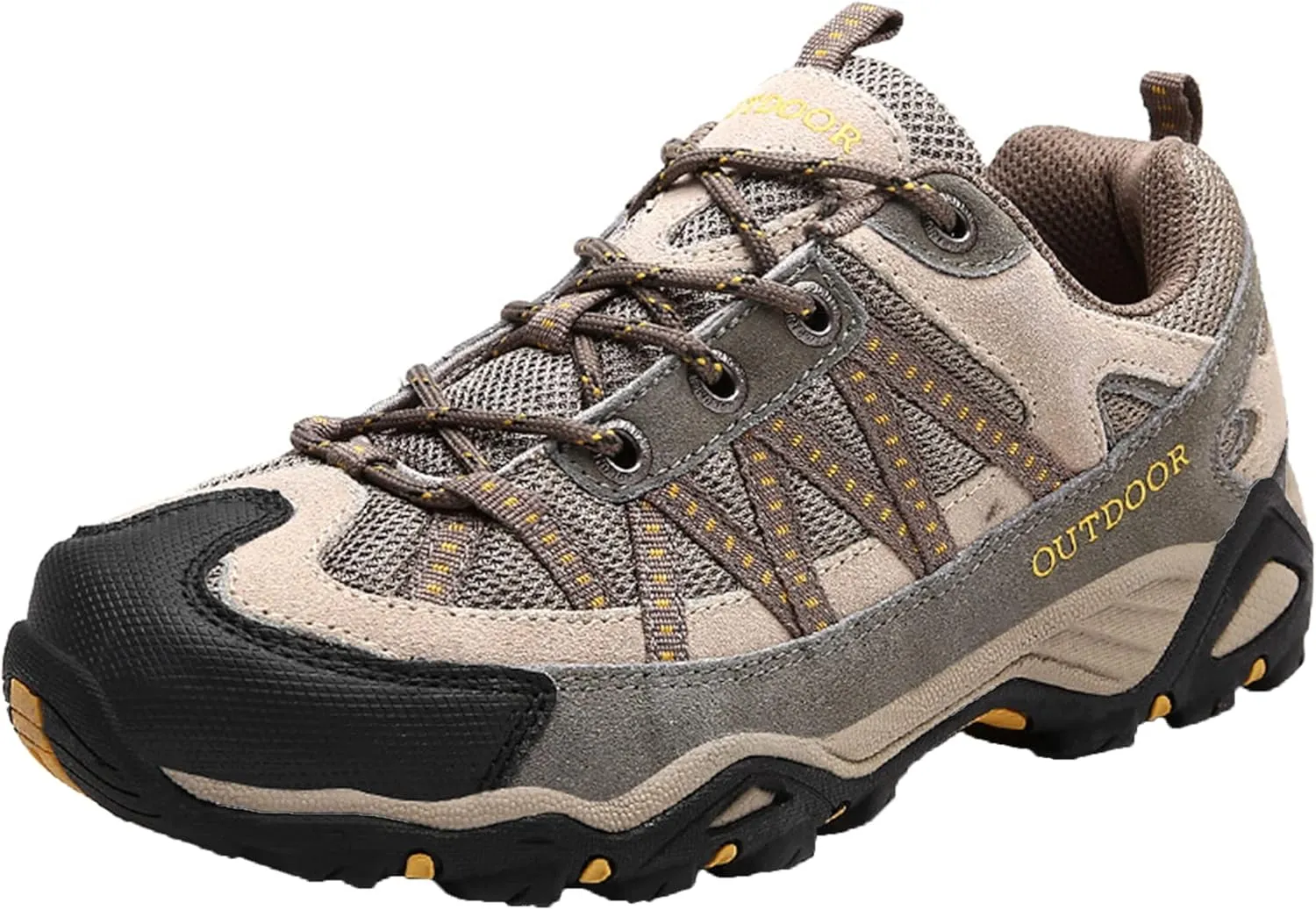 Mens Hiking Shoes Outdoor Walking Travel Sneakers Anti-Slip Low Top Soft Bottom Trail Running Trainers