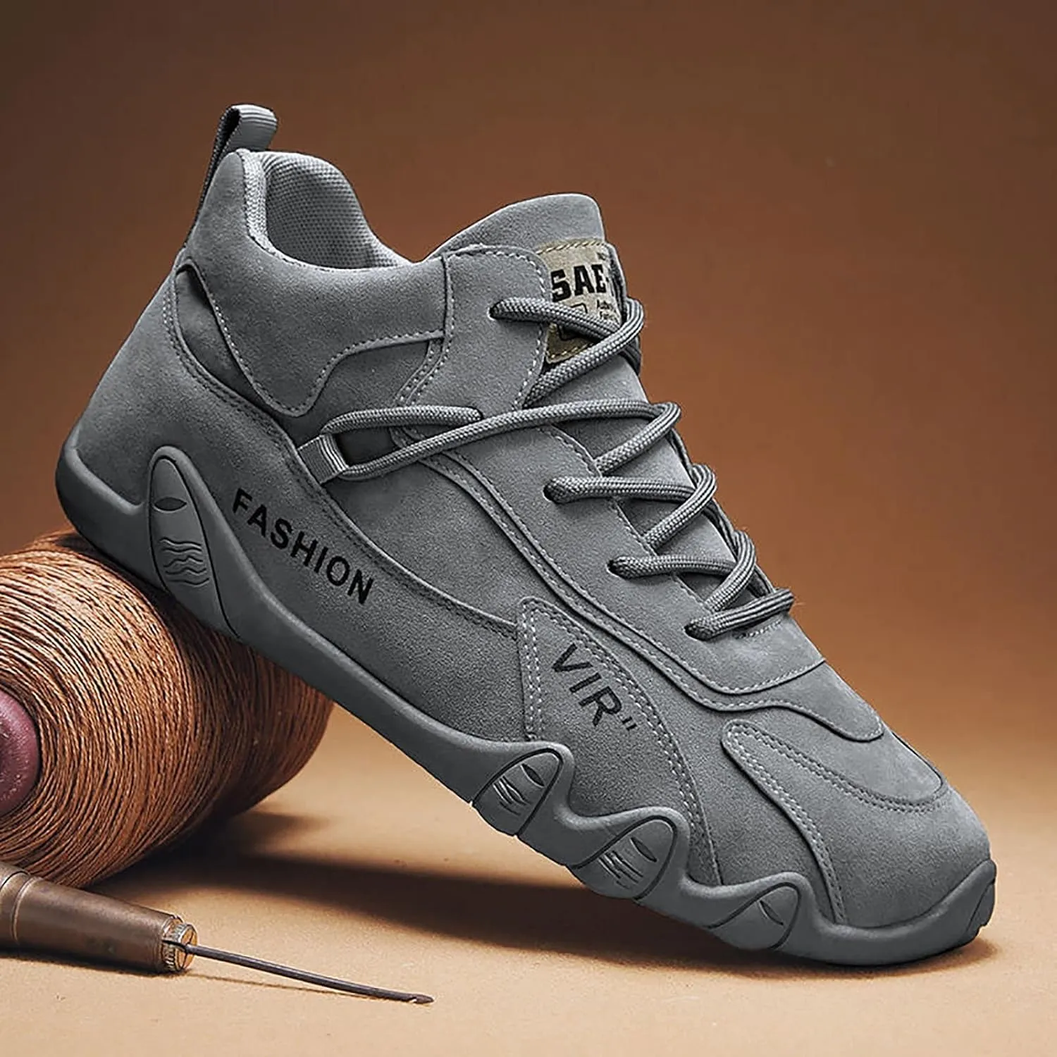 Men's Lightweight Non Slip Barefoot Shoes Lace Up Comfortable Light-Weight Shoe Men's Comfortable Canvas Shoes