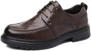 Mens Loafers Elegant Classic Lace-up Formal Oxford Shoes Modern Leather Business Casual Scale Pattern Comfort Formal Shoes Pointed Toe