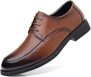 Men's Low Top Formal Business Oxford Shoes - Stylish Derby Sneakers for Office and Formal Occasions