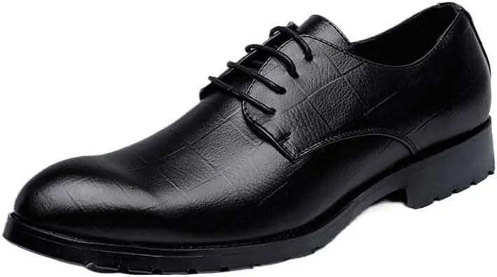 Men's Patent Leather Formal Business Oxford Dress Shoes Business Formal Lace-up Oxfords Modern Casual Derby Shoes Walking Dress Business Casual Shoes