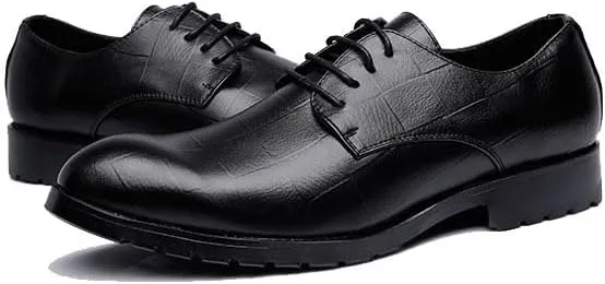 Men's Patent Leather Formal Business Oxford Dress Shoes Business Formal Lace-up Oxfords Modern Casual Derby Shoes Walking Dress Business Casual Shoes