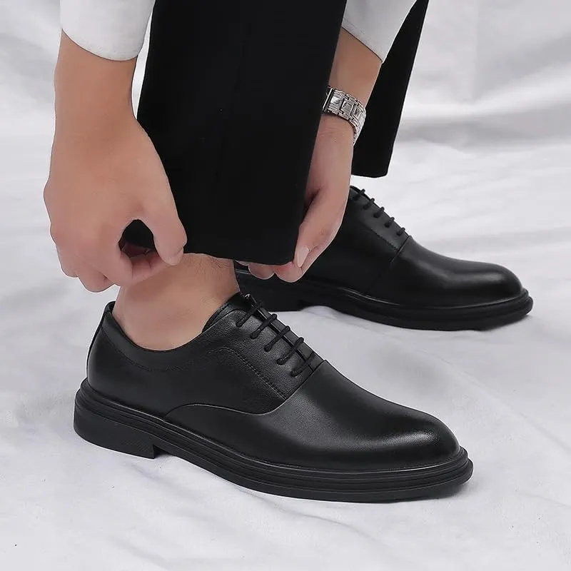 Men's Patent Leather Lace Up Dress Shoes Mens Formal Business Pointed Toe Oxfords Shoes Modern Casual Non Slip Business Work Formal Shoes(8.5)