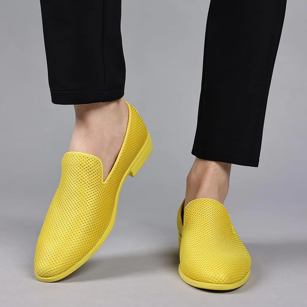 Mens Tuxedo Dress Loafers Slip On Formal Wedding Shoes