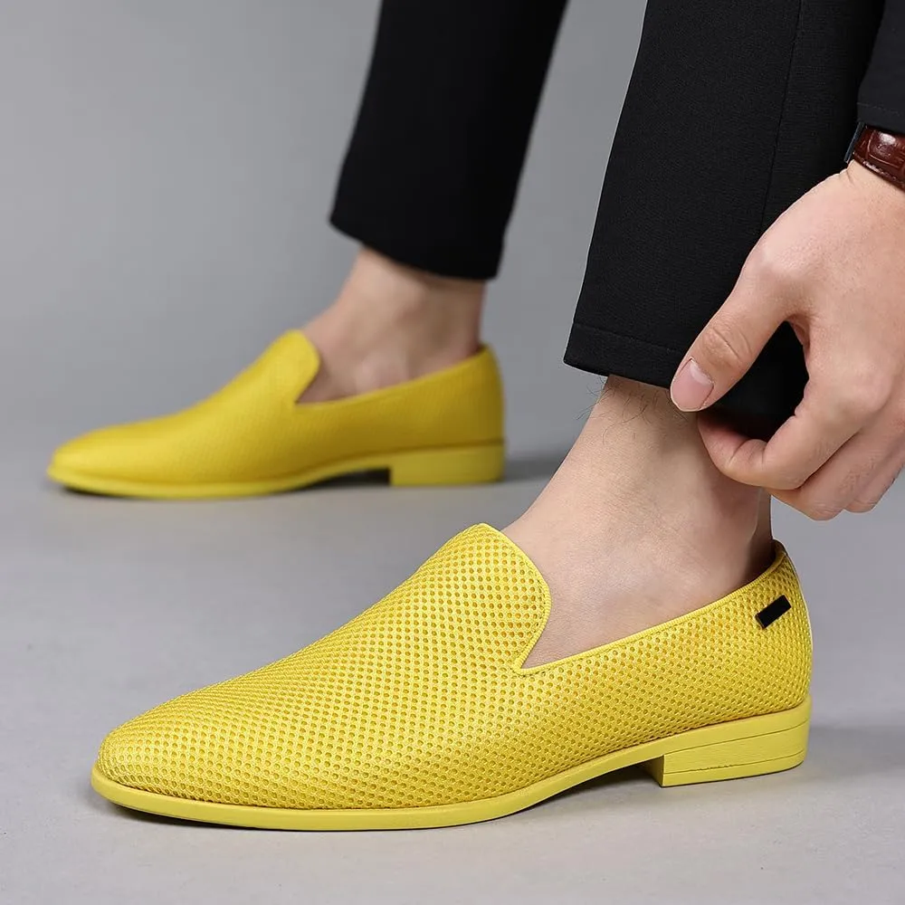 Mens Tuxedo Dress Loafers Slip On Formal Wedding Shoes